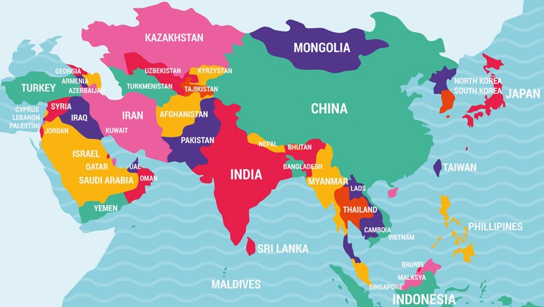 Asian Countries And Capitals Map